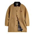 Men's khaki Michigan trench coat, mid-length, cotton, loose fit, sizes S to XL