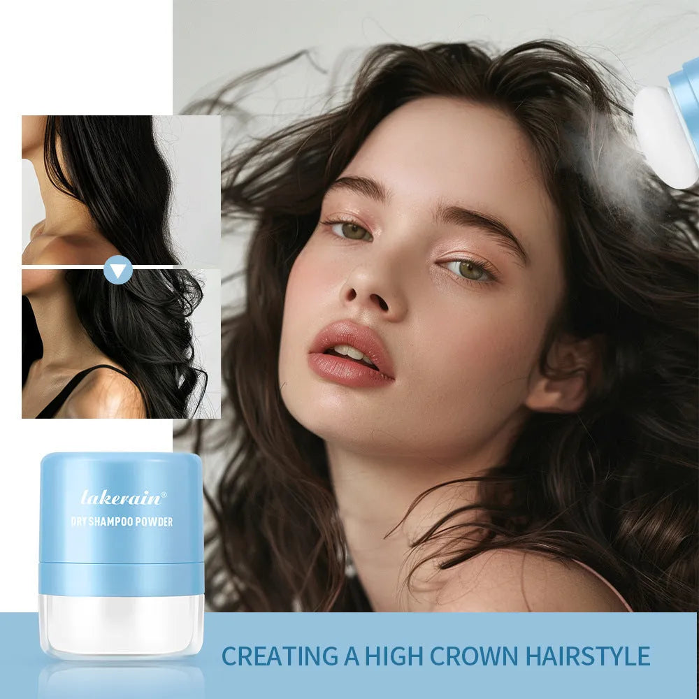 Disposable 5g dry hair powder kit with sponge and mirror for no-rinse hair refresh