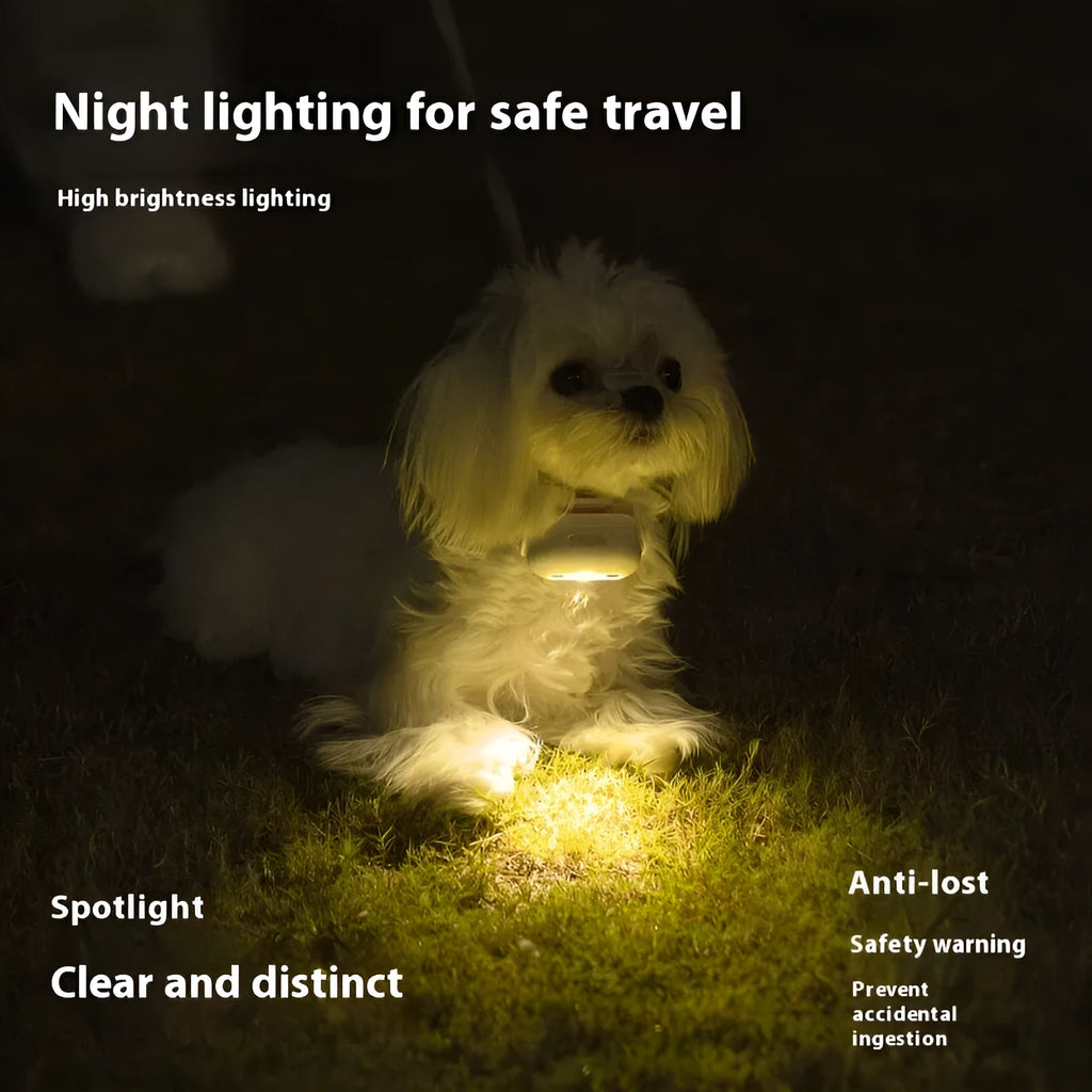 Pet luminous collar with hanging lamp ring in four colour variations