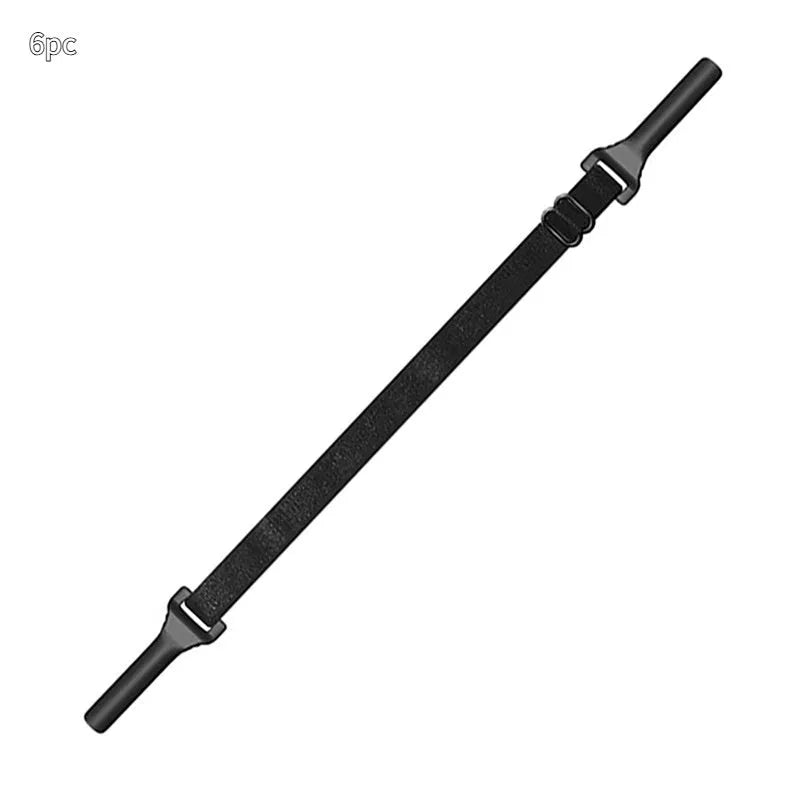 Black adjustable glasses cord with silicone earpiece ends for securing spectacles