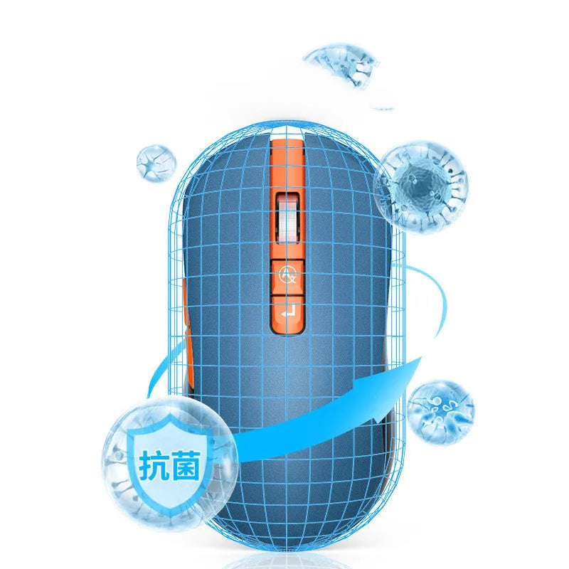 IFLYTEK black wireless gaming mouse with seven buttons and a noise reduction microphone