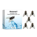 Five small 1.5cm square biomimetic insect soft fishing lures made from TPR and silicone