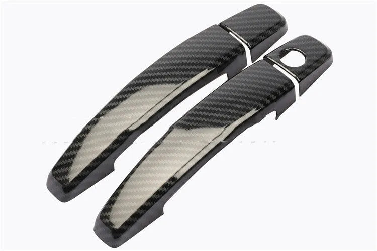 Carbon fibre texture door handle overlay for Opel Vauxhall Astra exterior styling