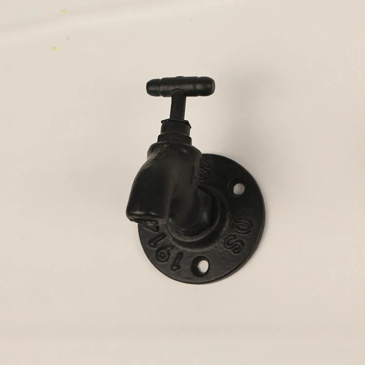 Water pipe style metal towel hook wall mounted with polished finish