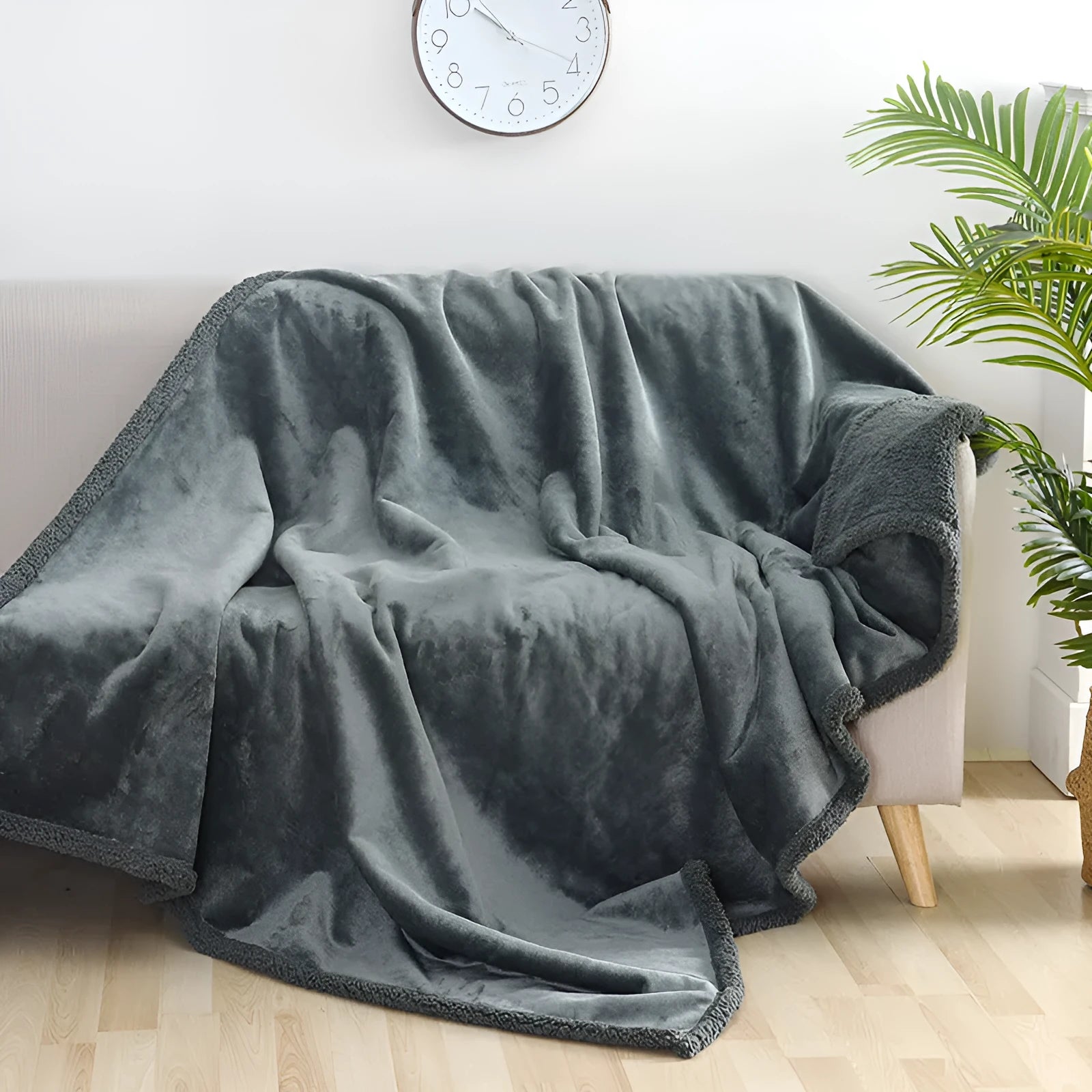 Water-proof flannel cotton velvet blanket in black, gray, and brown with multiple size options from XS to XL for outdoor camping and home use