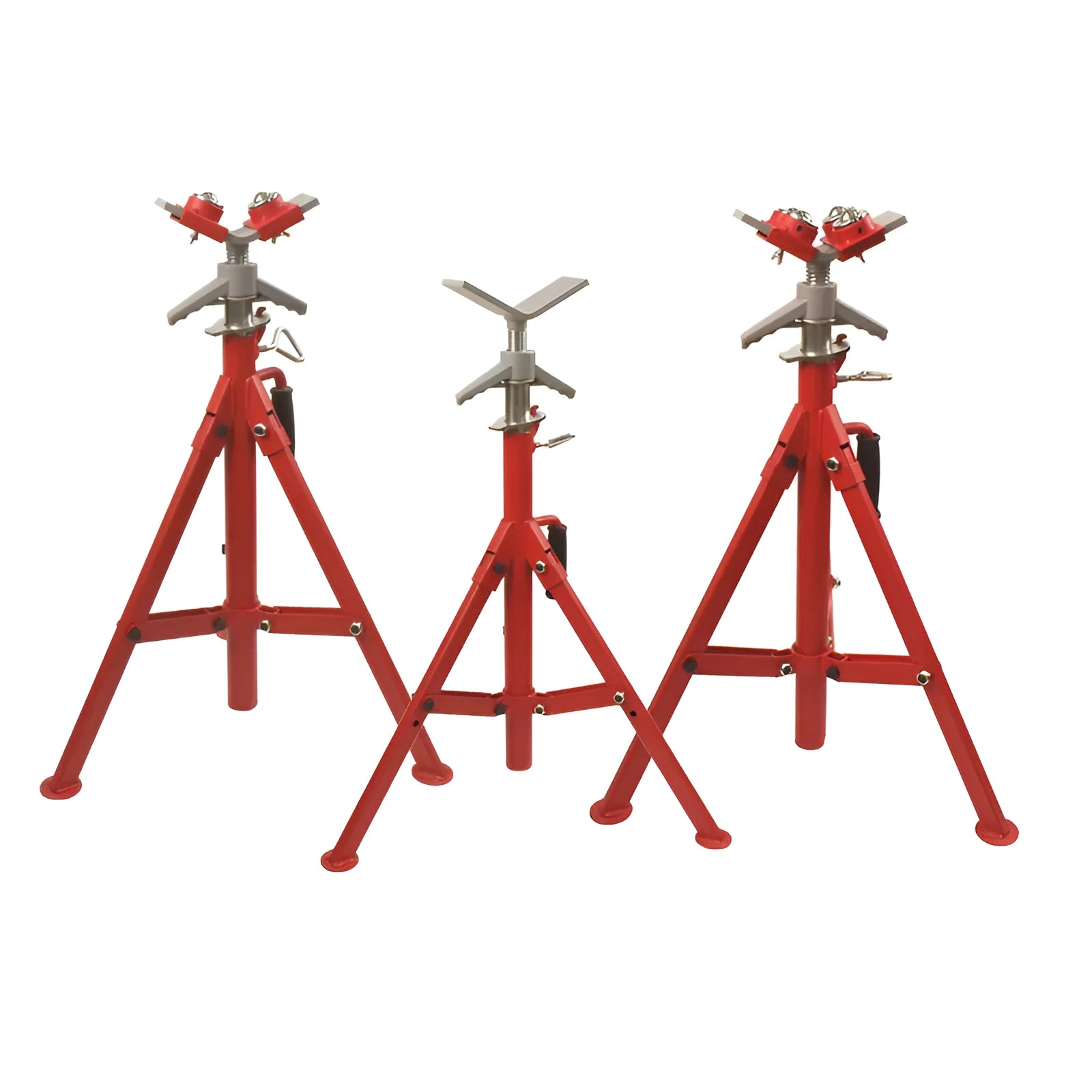 Metal V-head pipe bracket with ball joint for steel pipe scaffolding support