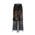 Men's wide leg jeans with detachable trouser legs in denim, shown in picture colour.