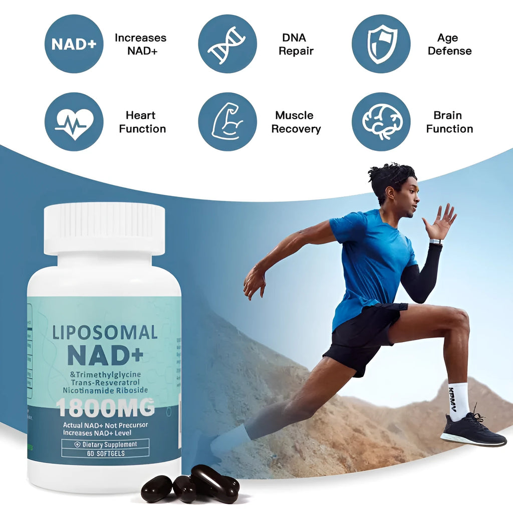 Bottle of NMN dietary supplement capsules with choice of 60 or 120 pieces per container