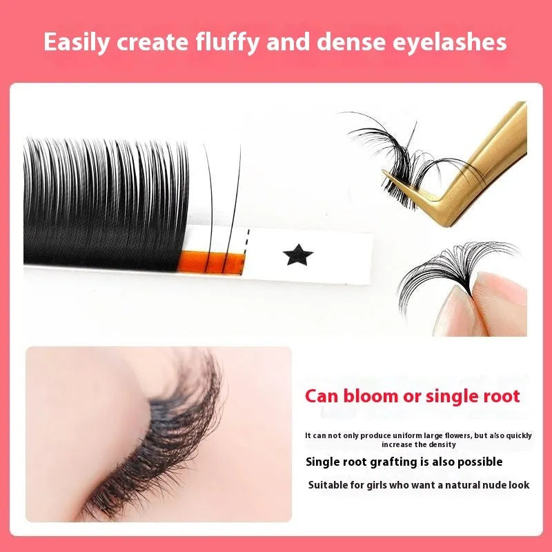16-row dense false eyelashes with mink hair construction showing length variations from 8mm to 18mm