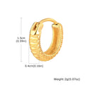 Stainless steel snake pattern earrings in black and gold hip hop style