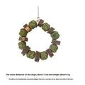 Hamster chew toy with straw ball ring in colourful sequin or natural applewood options