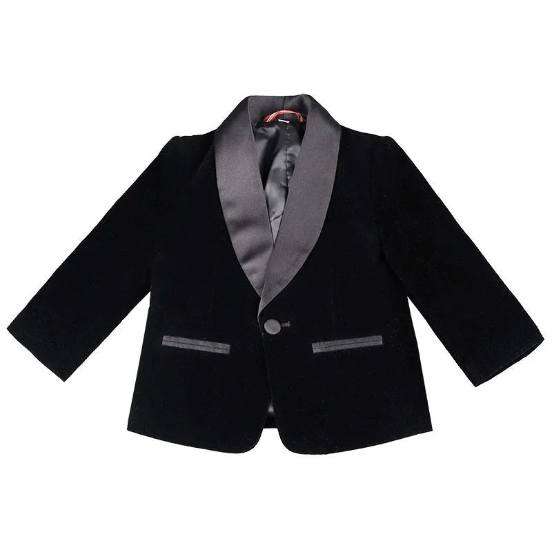 Children's corduroy suit set in wine red, black, dark green or sapphire blue, 3 or 4 piece, sizes 80cm to 150cm