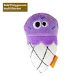 Six food-shaped catnip plush toys including burrito, cone, cucumber, mushroom, pineapple and pizza designs