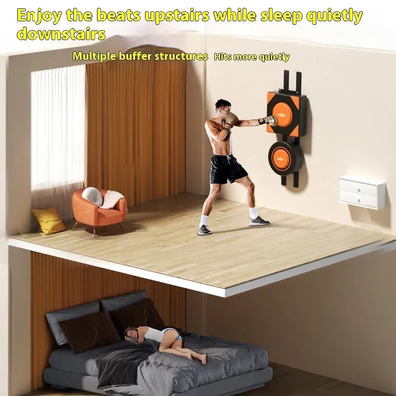 Hanging boxing sandbag wall target set in PU leather with multiple size options for home fitness training