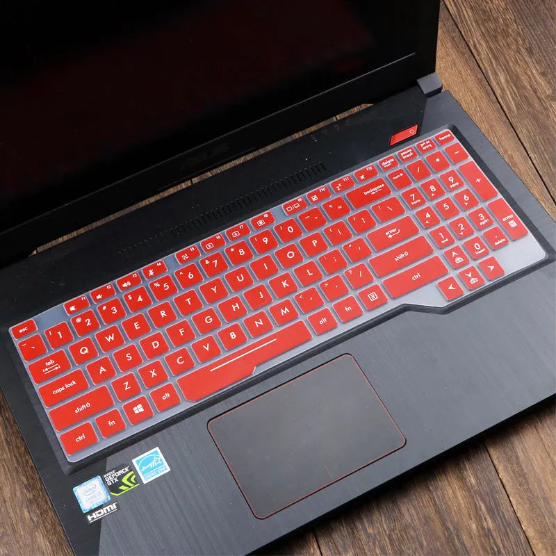 ASUS Flight laptop keyboard protective film cover in multiple colour options on a keyboard
