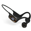 Graffiti bone conduction wireless Bluetooth headset in black with hanging ear design