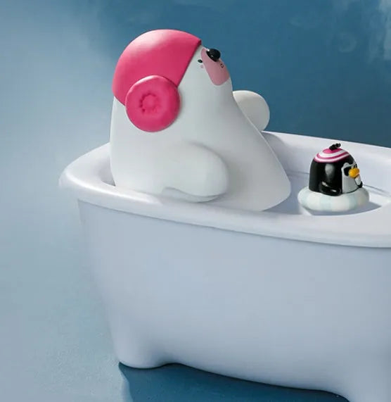 White creative air humidifier with 550ml tank and USB cable for home and office use