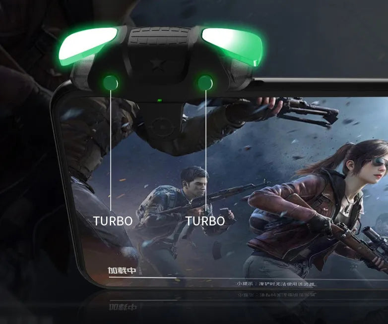 Black F5 mobile phone game controller with 5cm height and direct smartphone attachment