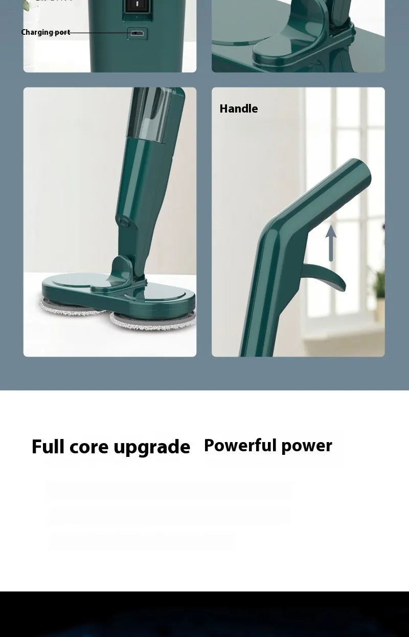 S5 Green robotic floor cleaner with sweeping brushes and water tank for mopping functions.