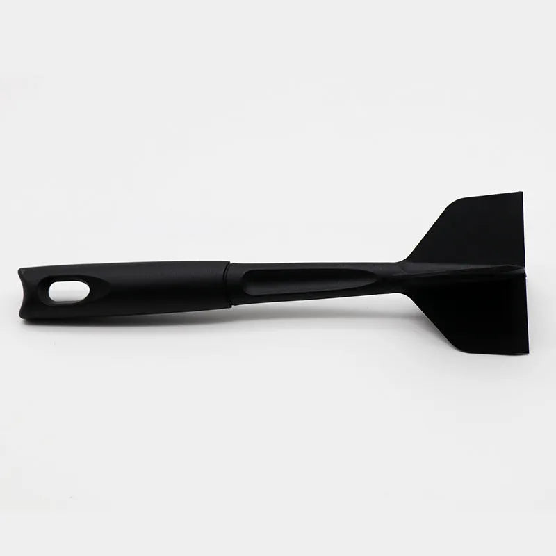 Black manual meat chopper 26.4cm long, made of food-grade nylon, on white background