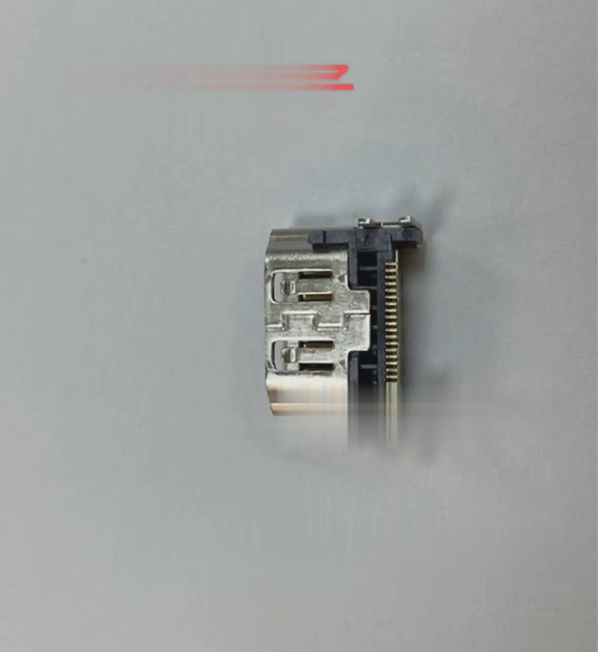Silver HDMI host socket connector for game console port replacement
