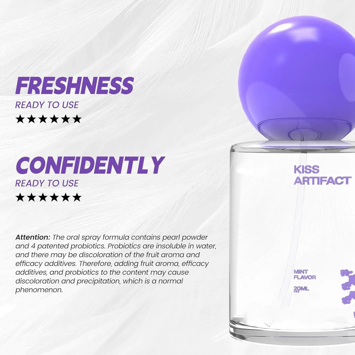 20ml probiotic oral spray bottle with hydrating properties for portable body care