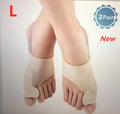 Corrective toe socks with a soft gel bunion pad and toe separator in sizes S, M, L.