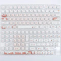 Cartoon dessert cat design on a round MOG profile mechanical keyboard key cap.