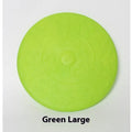 Rubber pet Frisbee dog toy disk in small or large size, plastic fetch toy in six colour options