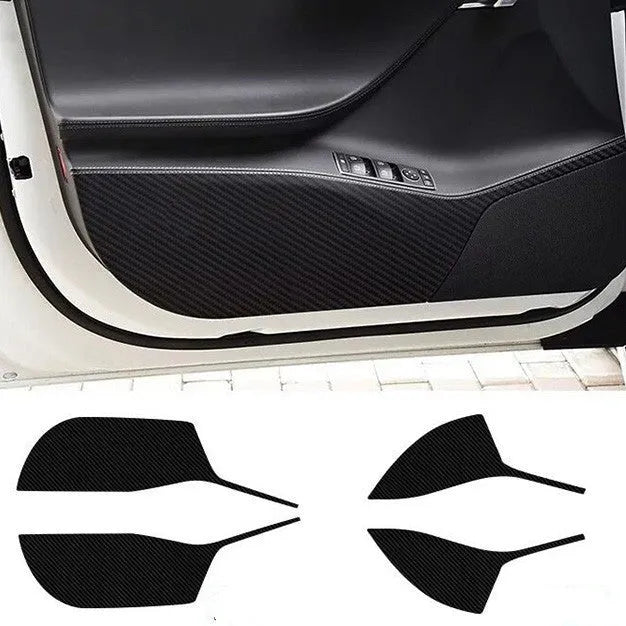 Carbon fiber anti scratch protective film applied to Model S front and rear door internal control panels