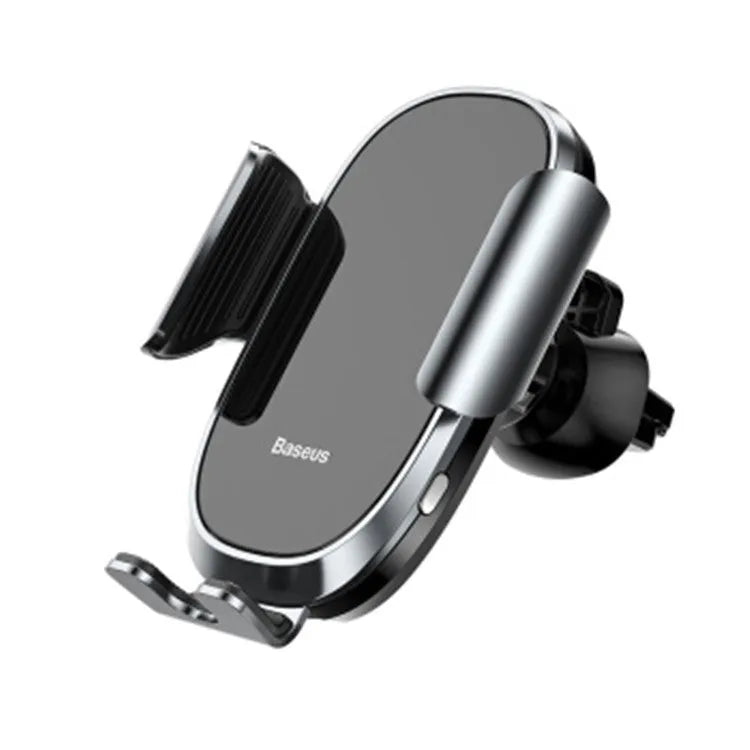 Smart car bracket mobile phone holder mounted in vehicle with adjustable clamp and one-touch opening mechanism