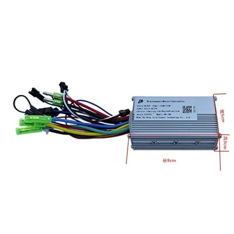 6-tube electric bicycle scooter controller for 250-350W motors measuring 9x5x3cm
