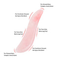 Natural jade gua sha scraping board 6.3cm by 4.5cm, about 0.4cm thick and 60g, in green and pink