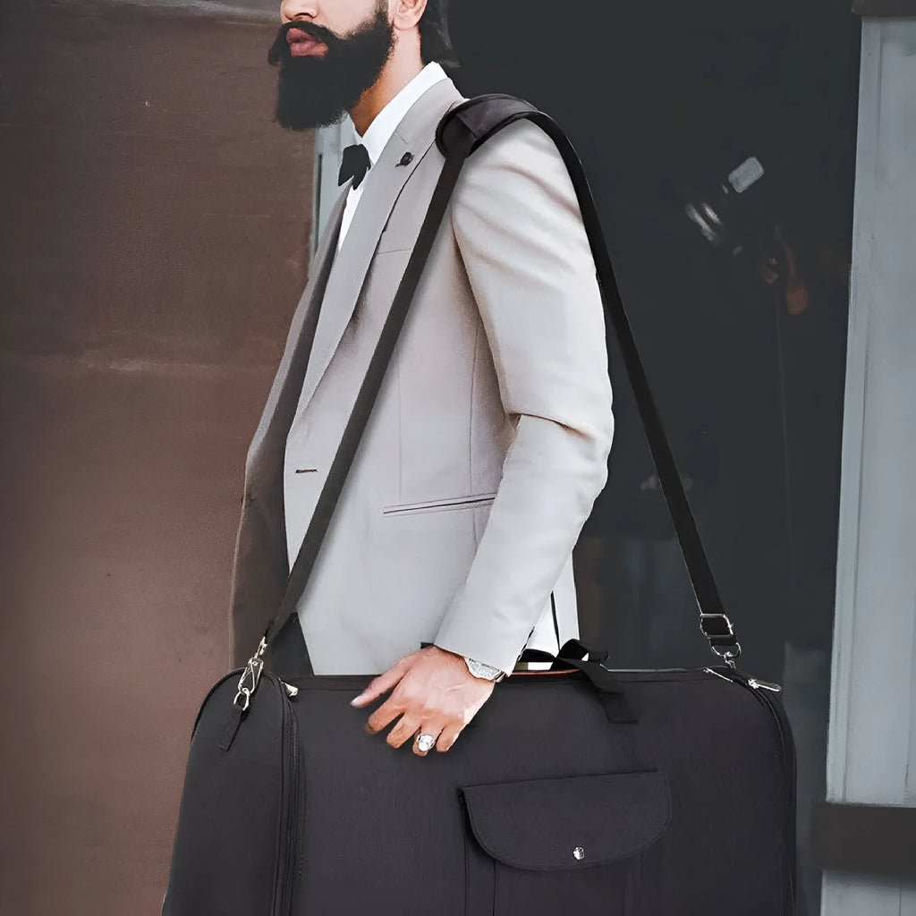 Oxford cloth folding duffel bag in black, navy blue or grey with 36-55L capacity