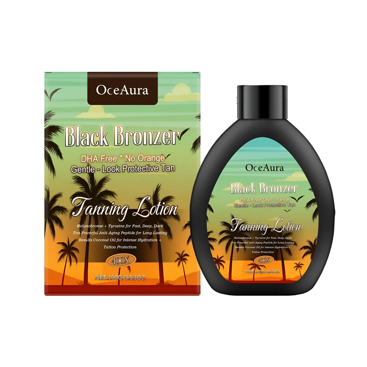 Coconut black lotion 100g moisturising body lotion with coconut oil, glycerin and mineral oil