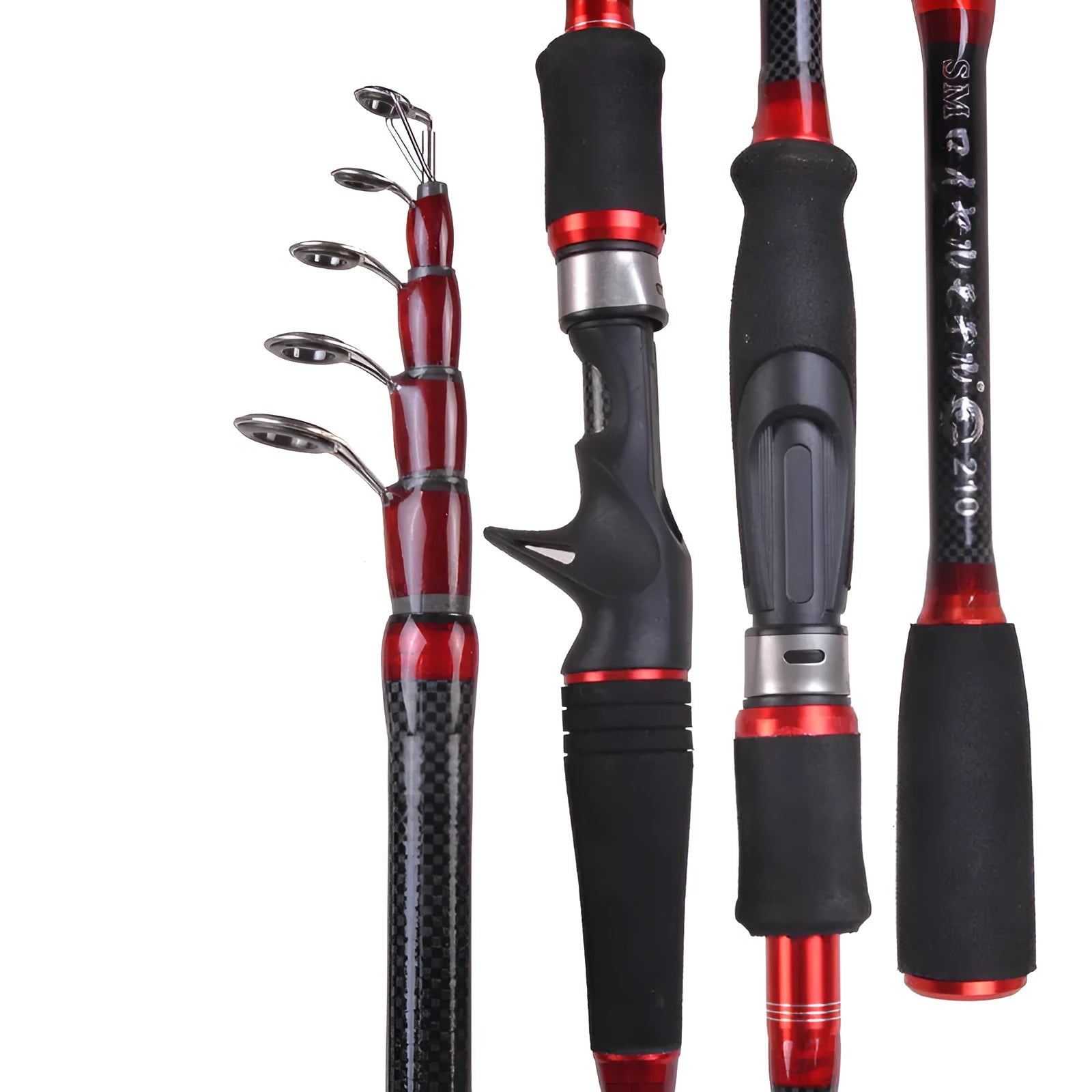 MH carbon shrinking rod straight shank collapsible fishing rod for ocean boat fishing