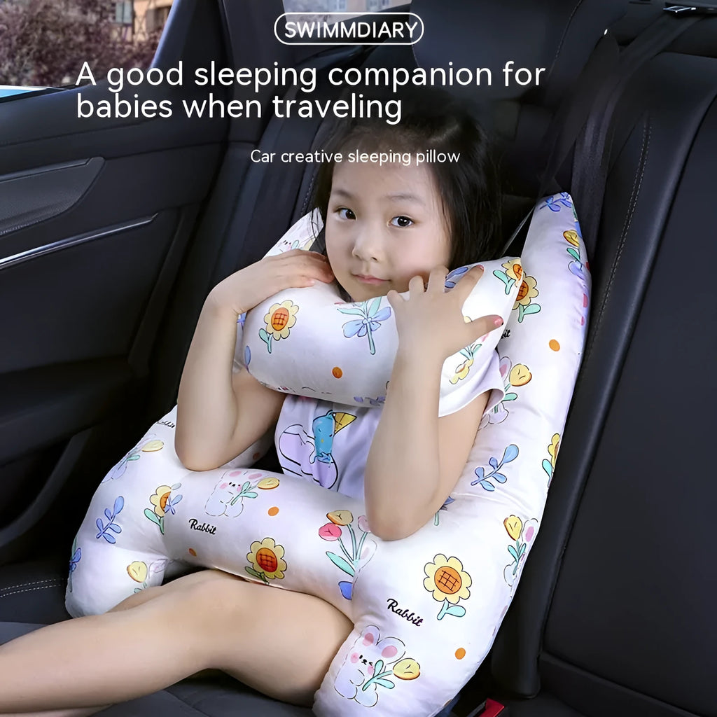 55x70cm car headrest pillow with pearl cotton filling in a selected pattern.