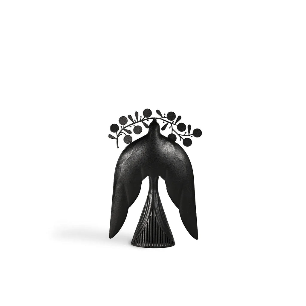Handmade iron flying bird ornament in Ancient Chinese style, milky yellow or black colour, 240mm height