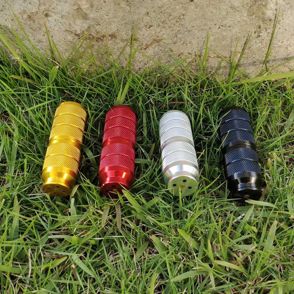 Cylindrical metal cream soda bomb opener in black, red, gold, blue, green, or silver with windproof function
