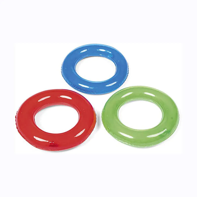 Inflatable basketball hoop in PVC for water shooting game, 61cm size with three rings and basketball