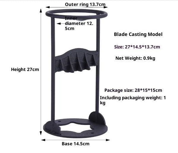 Manual wood splitting tool with high carbon steel head in cross style design on wall mount