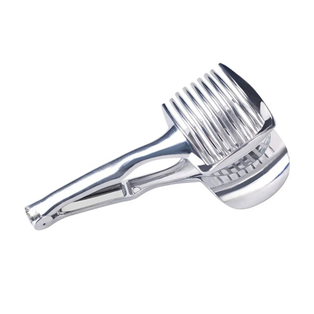 Silver plastic lemon slicer kitchen tool, 140g, for fruit and vegetable slices and cake cutting