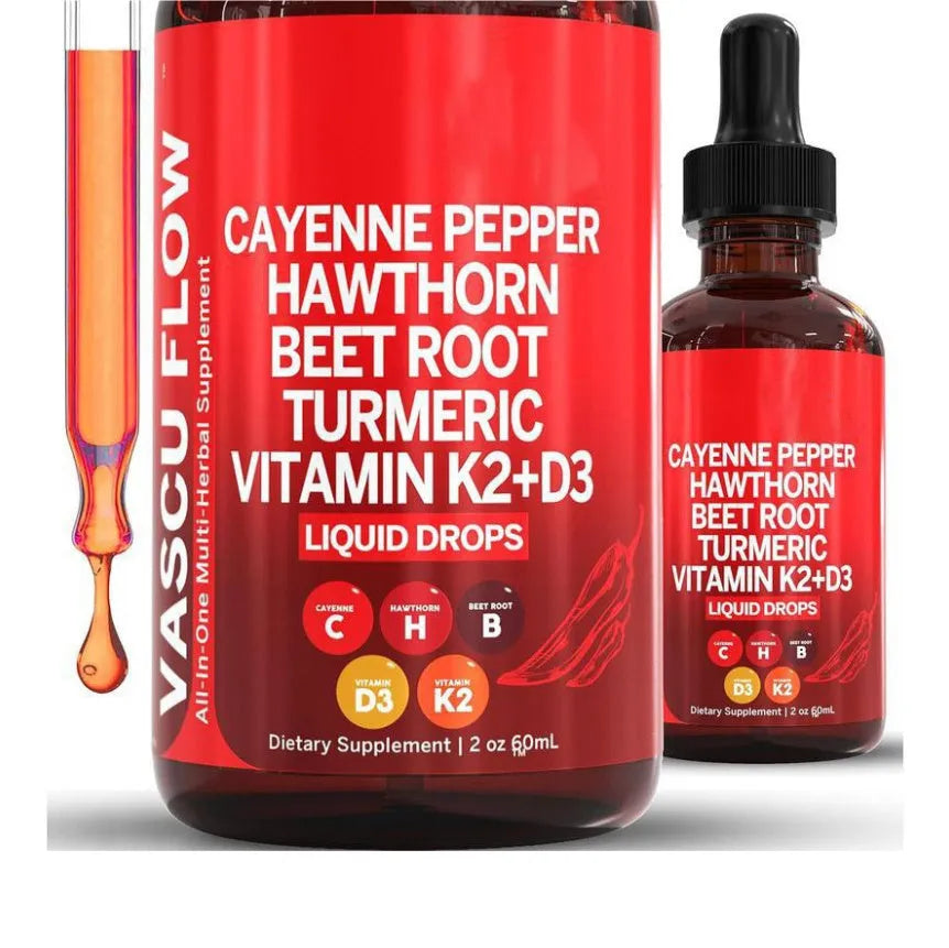 Vitamin D3 K2 Hawthorn Fruit Supplement Liquid Drops 60ml bottle with dropper
