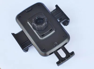 Black car phone holder with CD port bayonet mount and adjustable 50mm to 85mm clamp for 6 inch phones