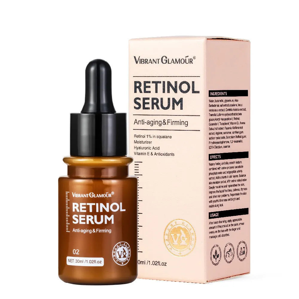 30ml facial serum bottle with Retinol for reducing dry lines and fine lines