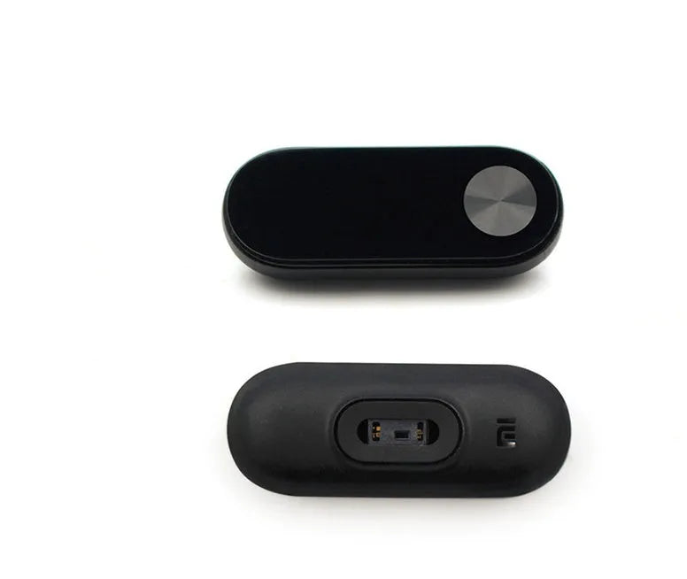 Xiaomi Mi Band 2 black fitness tracker with OLED screen on a wrist