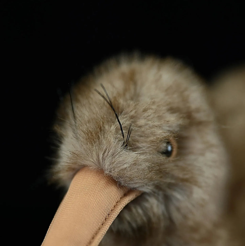 Kiwi plush toy 25cm tall and 13cm wide in pictured colour with chemical fibre and iron wire
