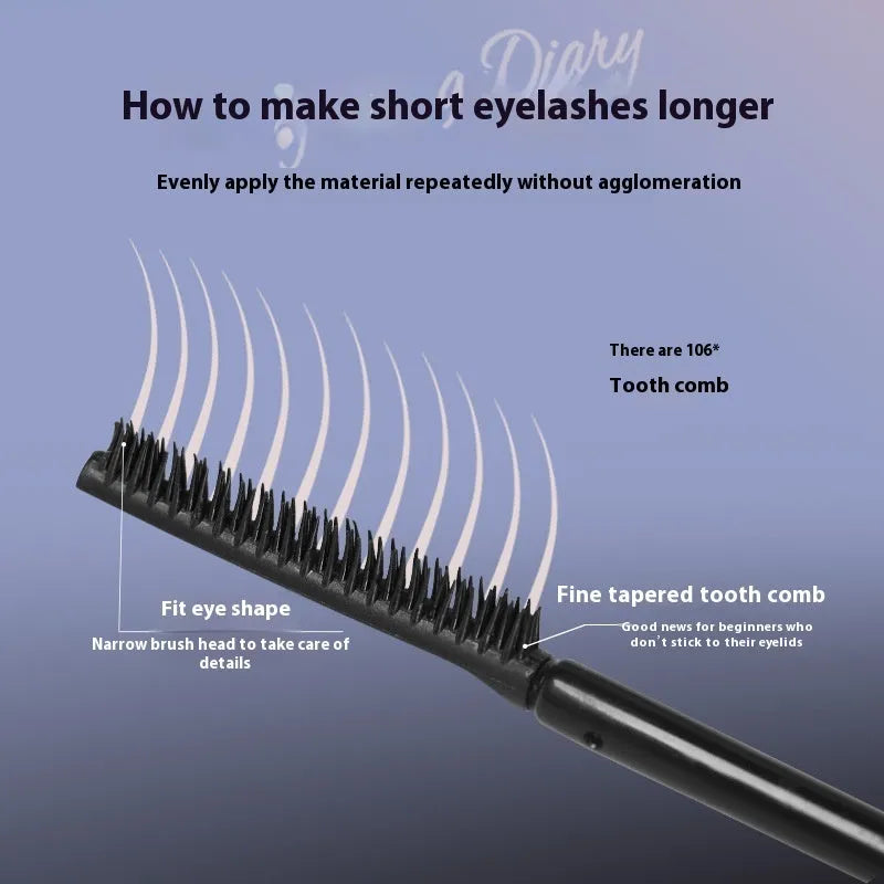 Long Curling Long-lasting Setting Mascara tube in black and brown shade options.