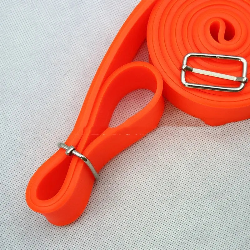 TPE resistance band in red with two buckles for track and field training