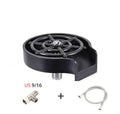 Stainless steel automatic glass washer with black ABS base and copper hose connection